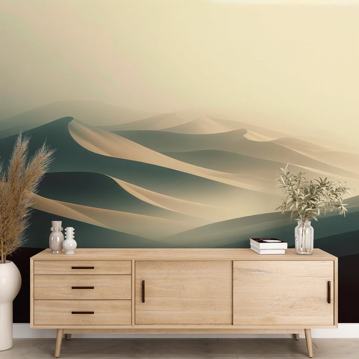 Papier peint dune | Désert de sable blanc
