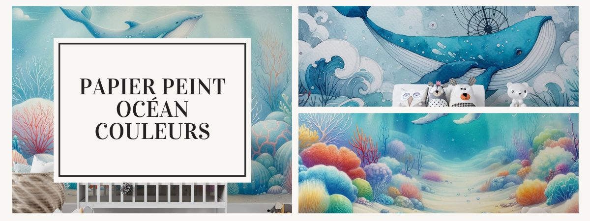 associations couleurs papier peint océan