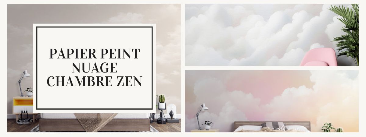 chambre zen papier peint nuage