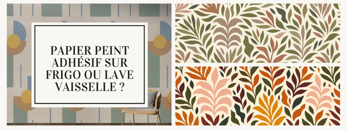 papier peint adhésif sur frigo ou lave vaisselle