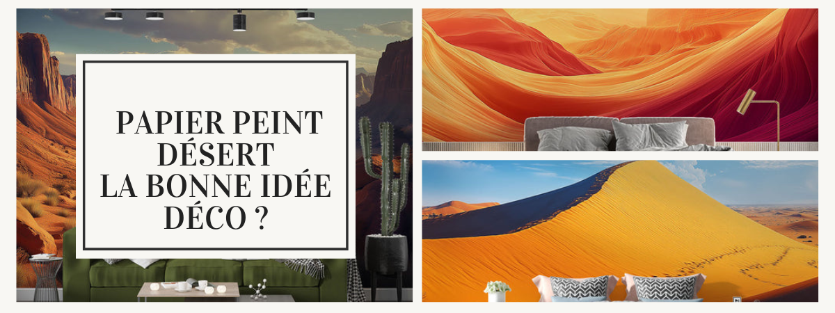 papier peint désert déco d'intérieure