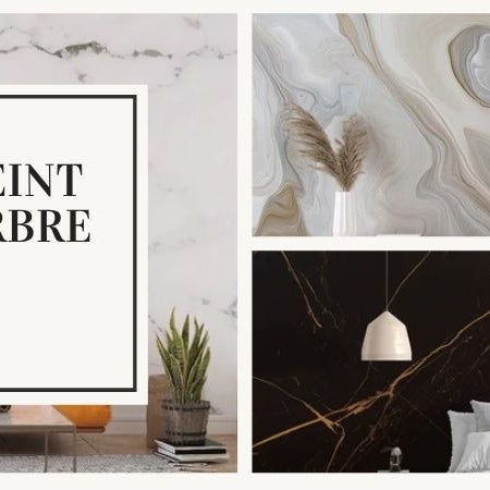 papier peint effet marbre interieur chic