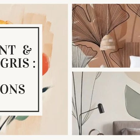 papier peint et carrelage gris