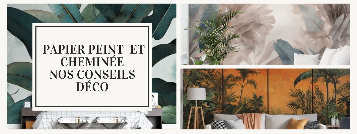 papier peint et cheminee conseils decoration