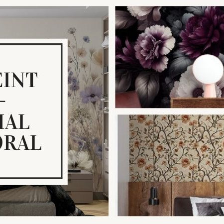 papier peint grandmillennial retro floral
