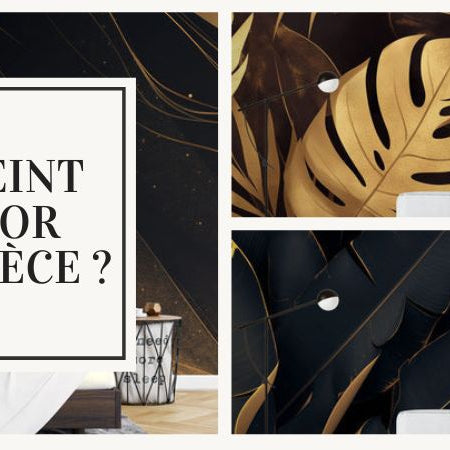 papier peint noir et or quelle pièce