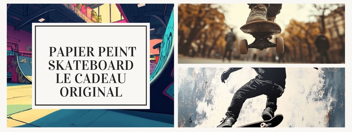 papier peint skateboard cadeau original