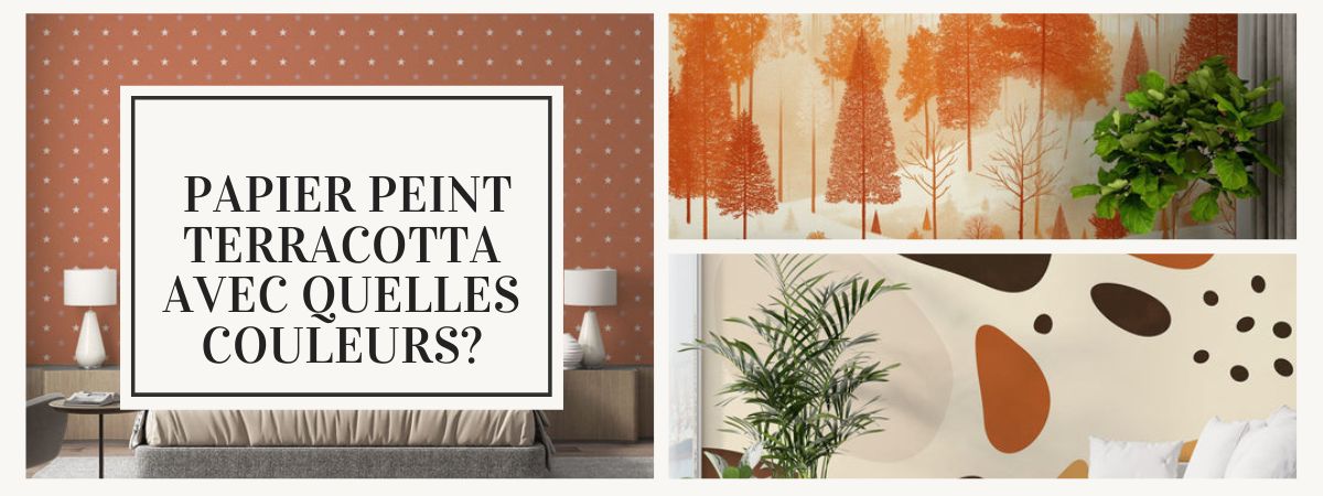 papier peint terracotta quelle couleur association