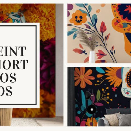 papier peint tête de mort déco dia de los muertos