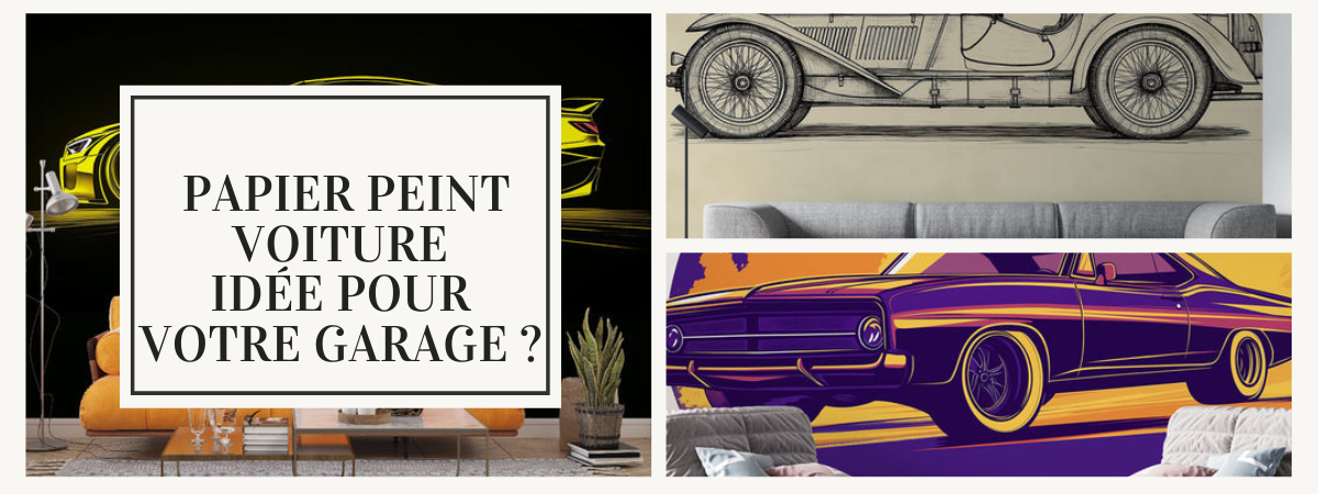 papier peint voiture décoration garage