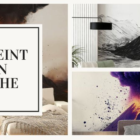 papier peint volcan style décoration