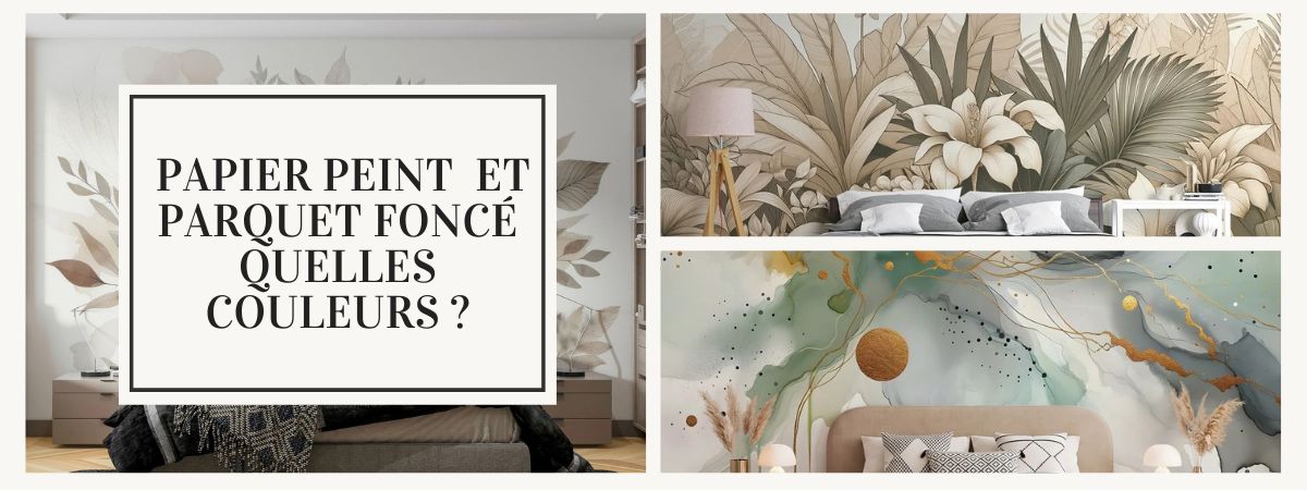 parquet foncé papier peint choix