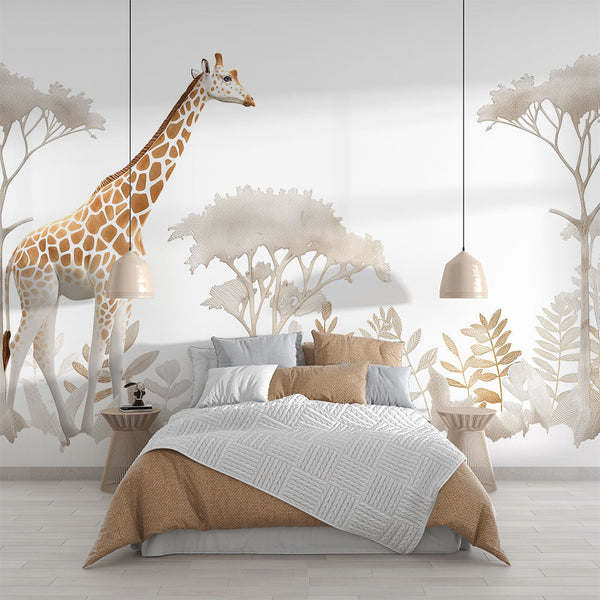 Papier peint girafe