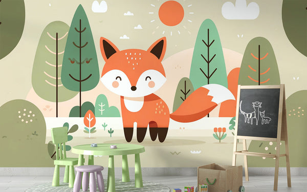 Papier peint renard