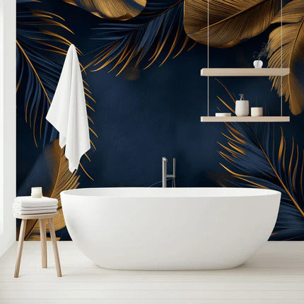 Papier peint salle de bain