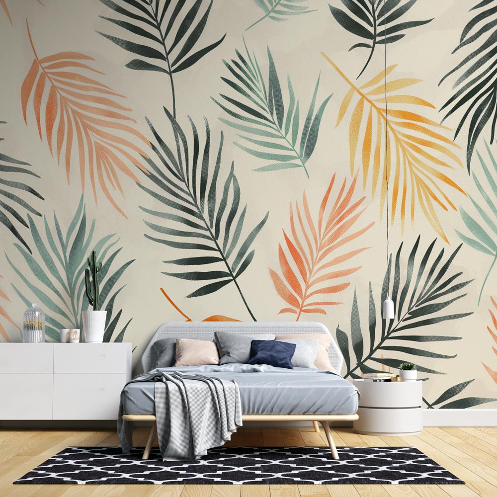 Tableau sur toile, Feuilles de palmier en 3D