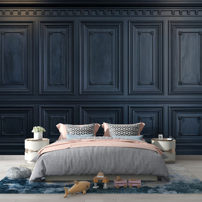 Papier peint boiserie | Design classique en noir