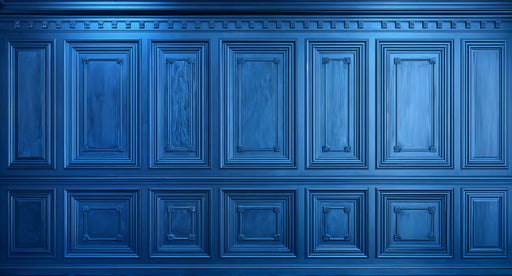 Papier peint boiseries Bleu classique et élégant