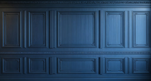Papier peint boiserie bleu Élégance et sophistication