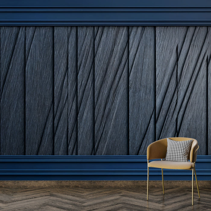 Papier peint texturé bleu | Design élégant et moderne