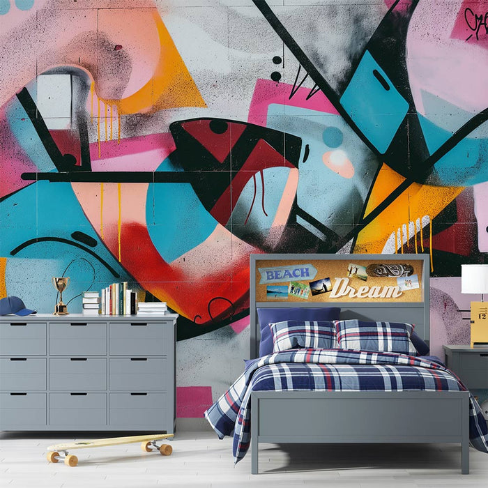 Papier peint chambre ado | Graffitis géants