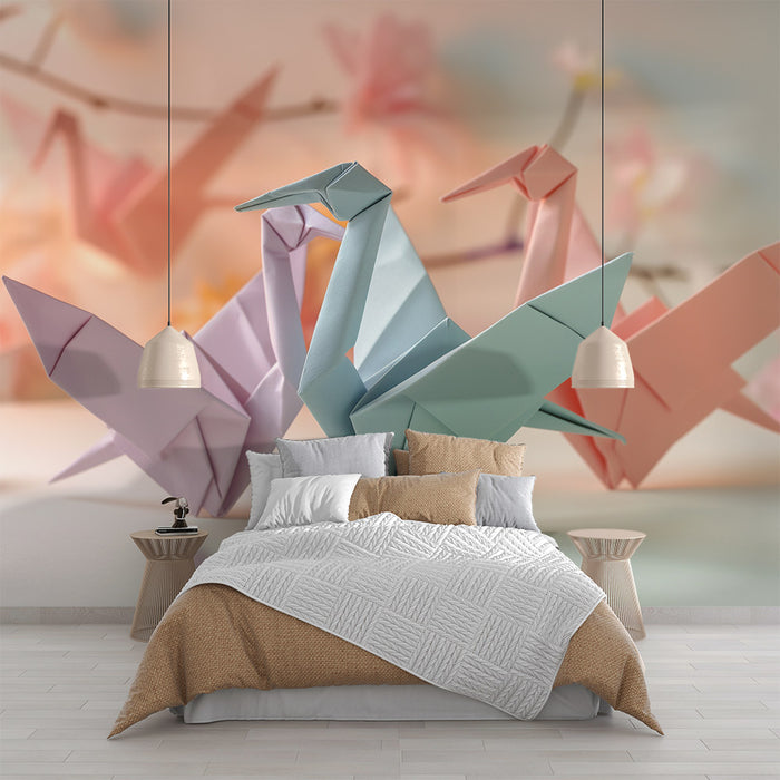 Papier peint zen | Origami pastel