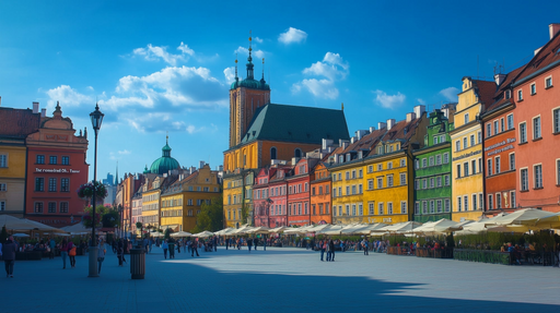 Papier peint architecture colorée Paysage urbain pittoresque