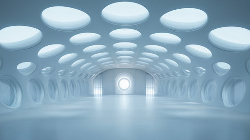 Papier peint moderne Effet futuriste circulaire