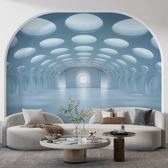 Papier peint moderne | Effet futuriste circulaire
