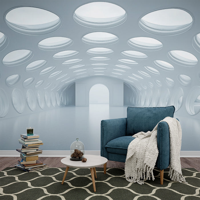 Papier peint futuriste | Architecture lumineuse et moderne