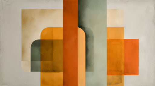 Papier peint géométrique Abstrait aux tons chauds