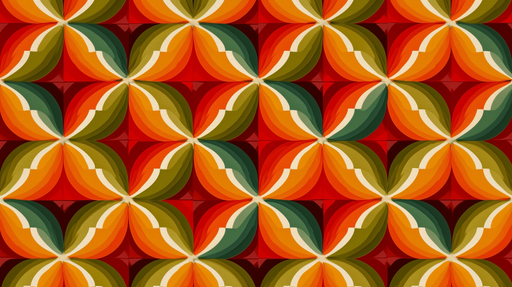 Papier peint géométrique rétro Motifs colorés et dynamiques