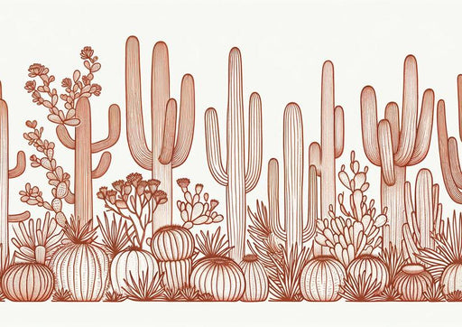 Papier peint Cactus aquarelle nr. u07240 – magasin en ligne Papier peint Cactus aquarelle nr. u07240 – magasin en ligne