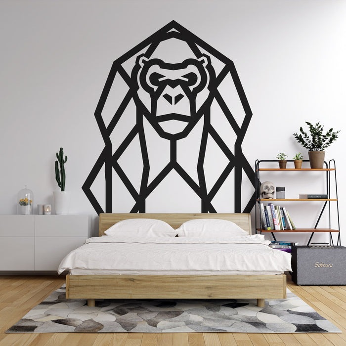 Papier peint géométrique animal | Gorille