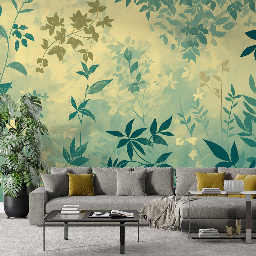 Papier Peint Degrade Vert main image 0