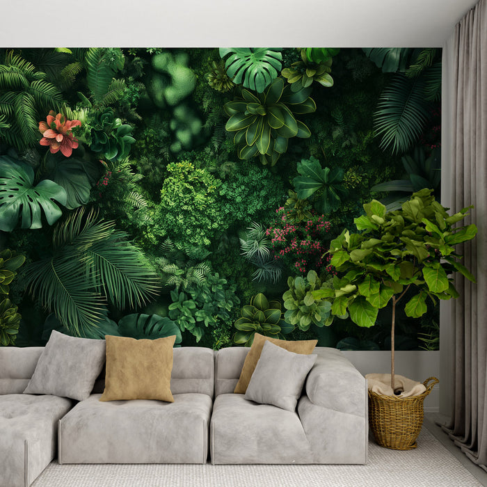 Papier peint feuillage dense | Végétation tropicale