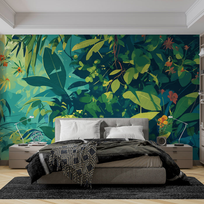 Papier peint jungle tropicale | Végétation dense