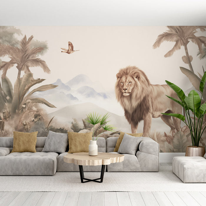 Papier peint lion | Jungle