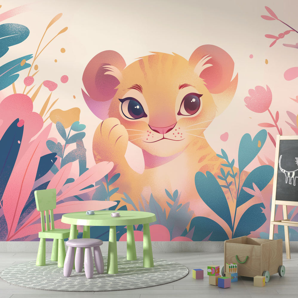 Papier Peint Safari Animaux </br> Touches Pastels main image 1