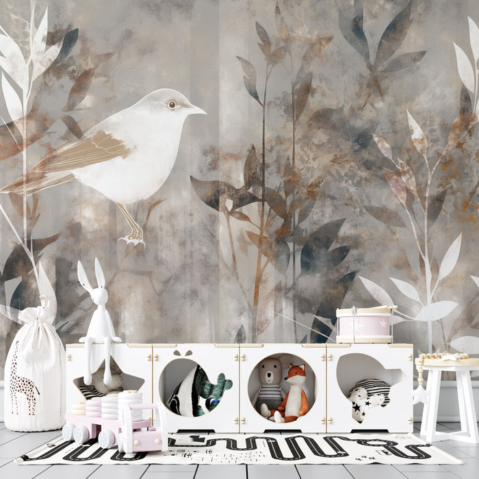 Papier peint oiseau sauvage | Forêt sombre
