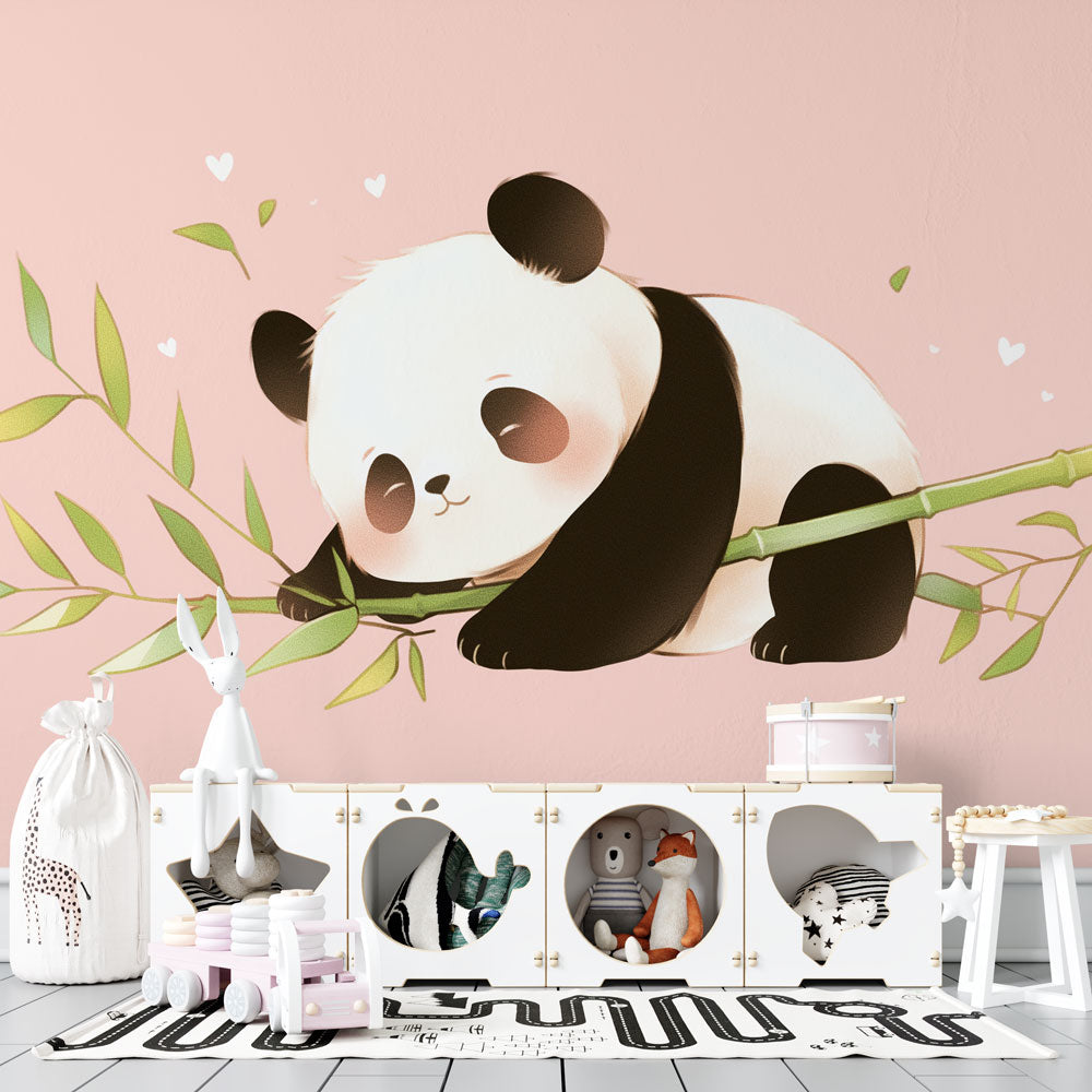 Rose kawaii Papier peint | amovible ou papier peint non encollé - sans PVC | Papier peint autocollant Panda Kids - France Rose kawaii Papier peint | amovible ou papier peint non encollé - sans PVC | Papier peint autocollant Panda Kids - France
