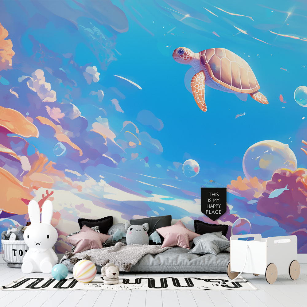 Papier Peint Autocollant 3D Fonds Marins N1246 - Décor Mural Coloré (neuf)