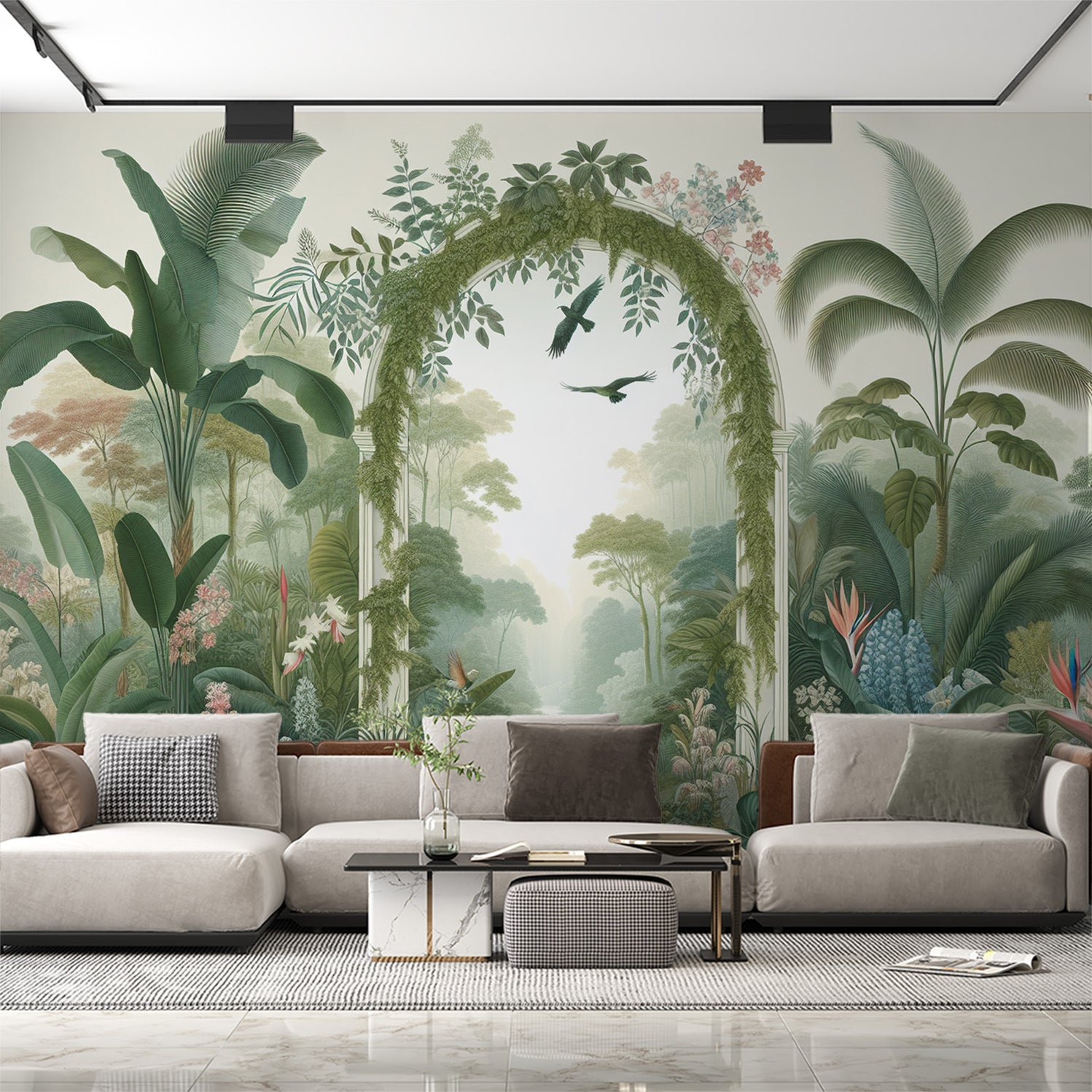 Papier Peint Trompe Loeil Vegetal