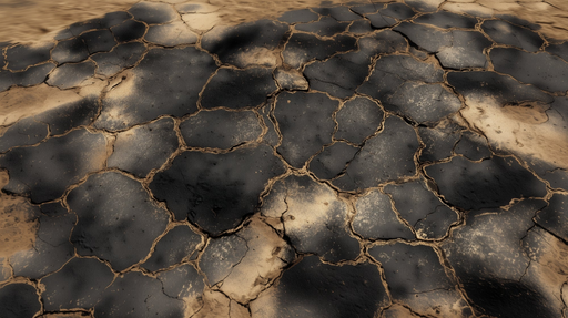 Papier peint effet craquelé Texture désertique terreux