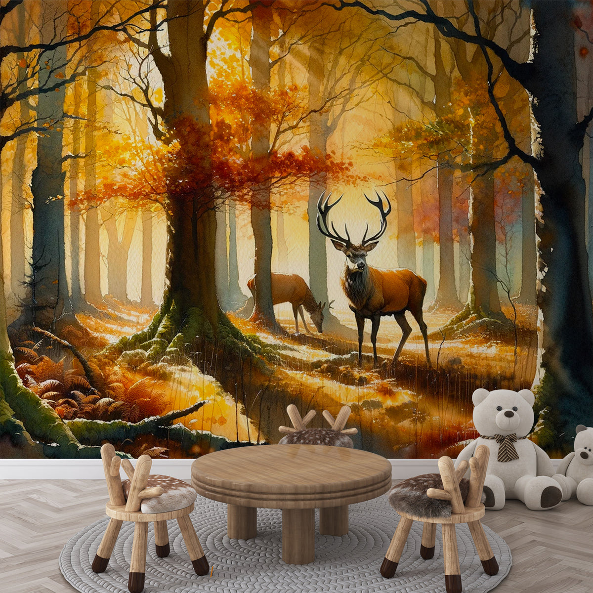 Kit Tapisserie à Broder Cerfs En Hiver 40x50cm - Collection D'Art - Toile Penelope