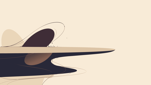 Papier peint abstrait aux formes fluides et aux teintes douces de beige, marron et noir, créant une atmosphère moderne et artistique.