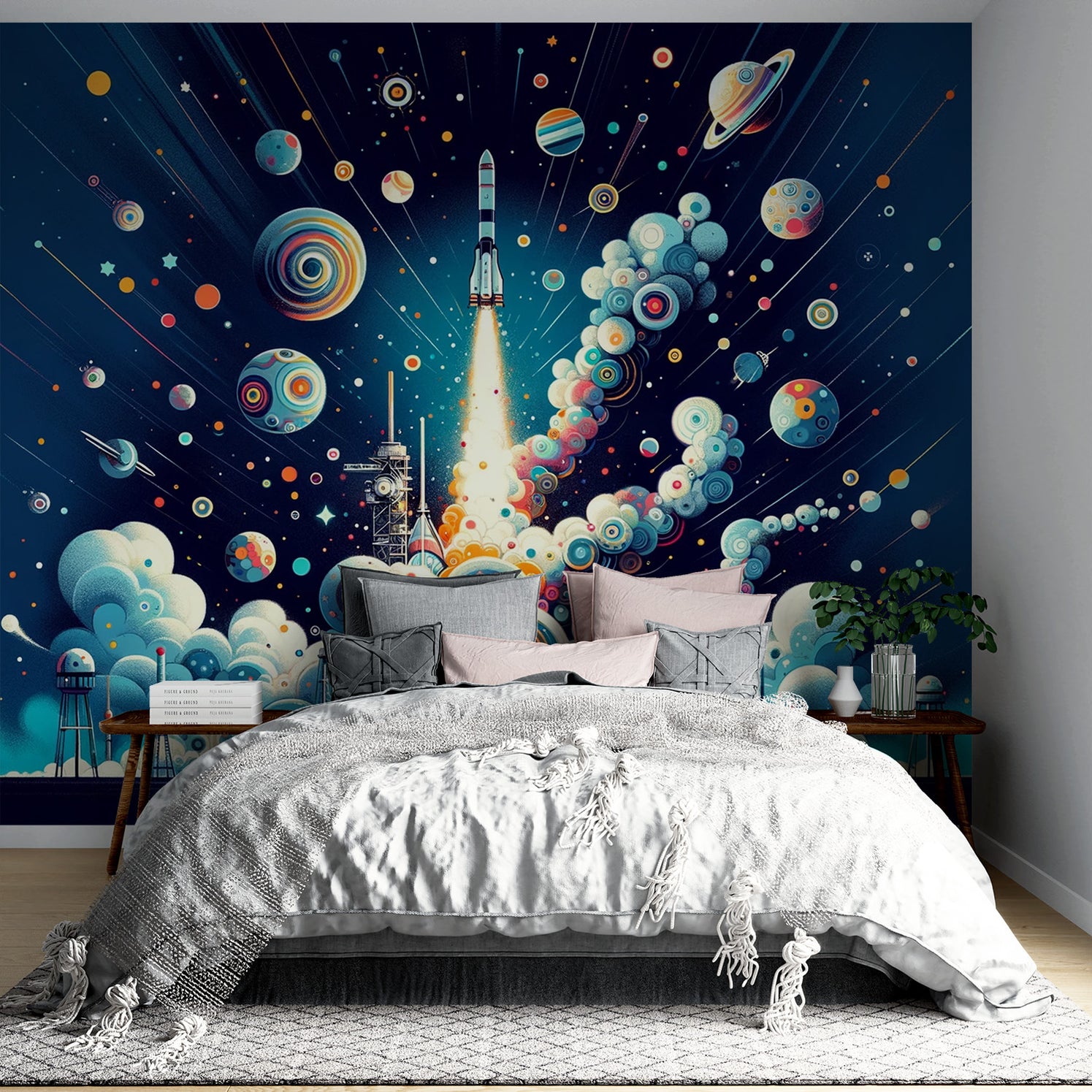Papier peint mural Galaxie UFO évasion cosmique en haute définition