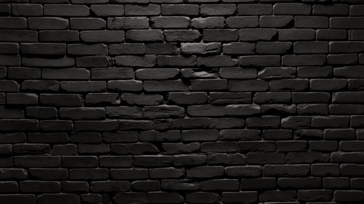 Papier peint imitant un mur en briques noires texturées, créant une ambiance industrielle et moderne, à la fois élégante et audacieuse.