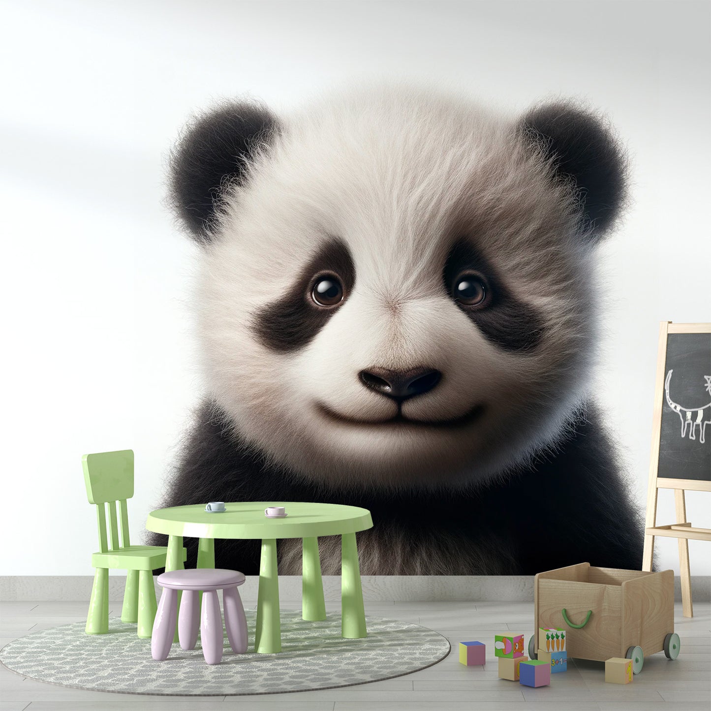 Papier peint panda | Portrait d'un bébé panda