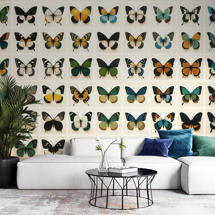Papier peint papillon | Collection de papillons colorés